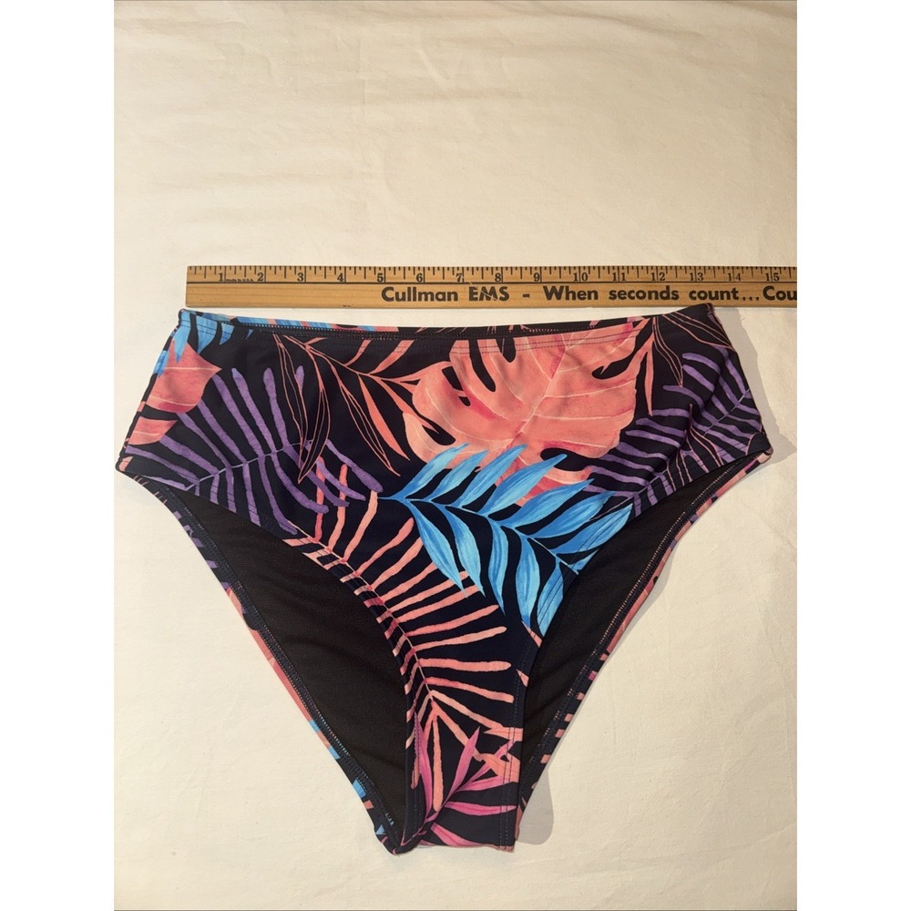 Cupshe High-Rise Tropical Floral Bikini Bottom Size Medium Lined
